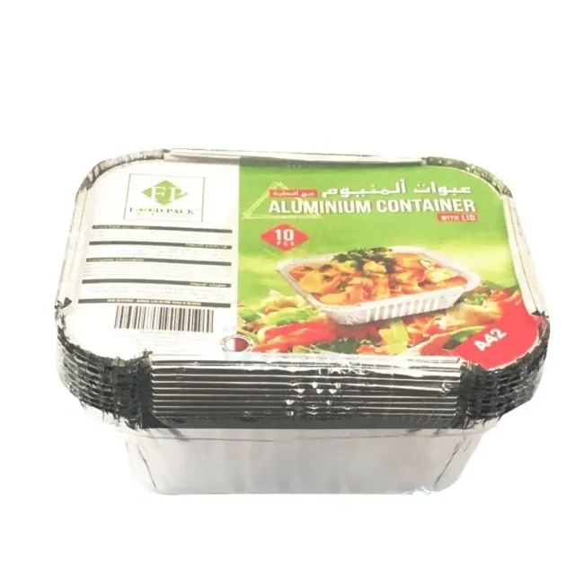 Food Pack Aluminum Container 10 Pcs A42