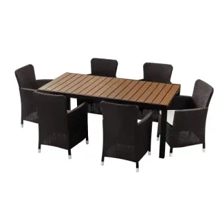 Mq Plastic Cap Dining Set 6 Seat 491-Wen