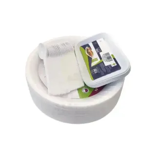 FOOD PACK PLATE 25+TRAY 25+SPOON 50PCS