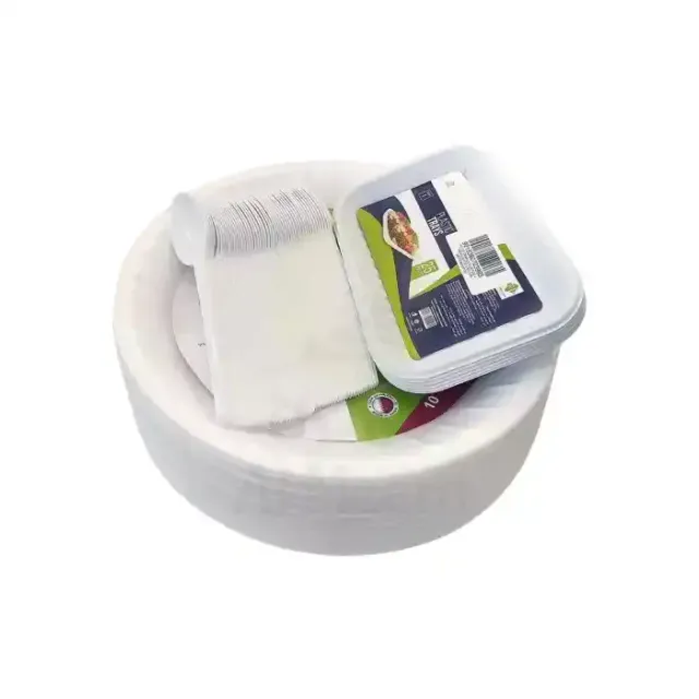 FOOD PACK PLATE 25+TRAY 25+SPOON 50PCS