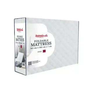 Rankoussi Quilted Foldable Mattress White 90 x 180 x 7 cm