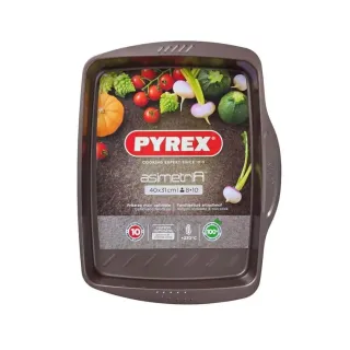 Pyrex Asimetria Metal Easy Grip Rectangular Roaster 25 x 20cm