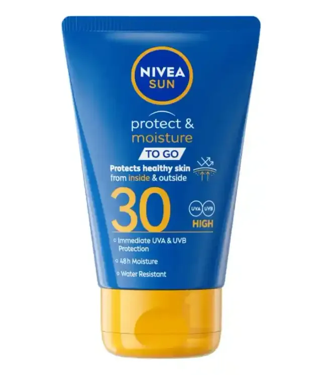 Nivea SUN Protect and Moisture SPF30 To Go Lotion Water-Resistant Sunscreen UVA + UVB Protection 50ml