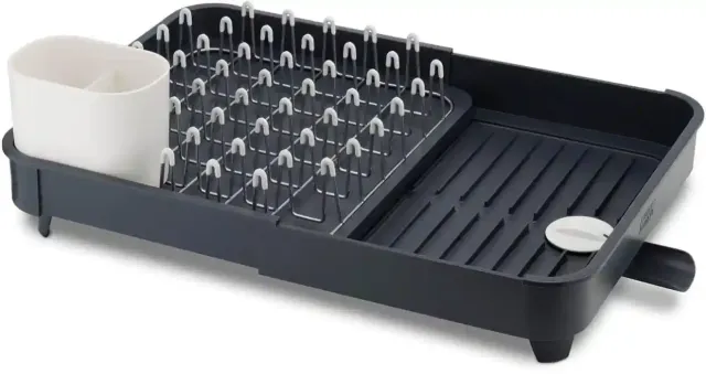 Joseph Expandable Dish Rack Grey White