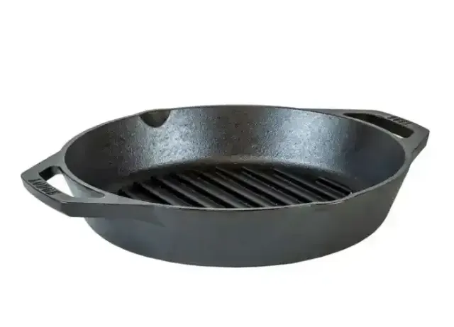 Lodge USA Grill Pan 10.25 Inch Double Handle L8GPL
