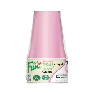 Fun Bio Cups 12 Oz Blush Pink 10Pcs