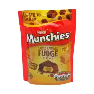 MUNCHIES SALTED CARAMEL FUDGE POUCH 97G