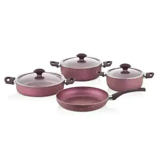 PAPILLA GRANITE COOKWARE SET 7PCS ROSE