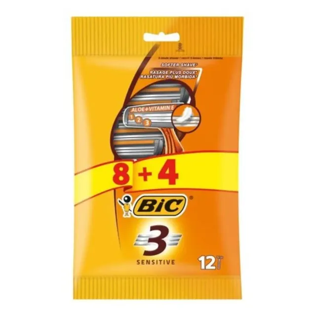 Bic 3 Shaver Sensitive 8+4