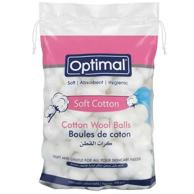 Optimal Cotton Balls Bag 100 Pieces