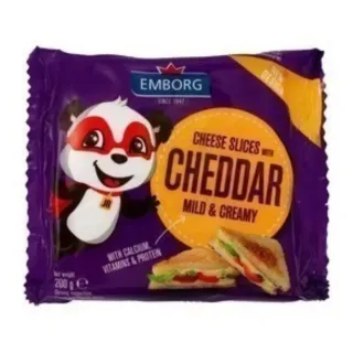 Emborg Cheese Junior With Mild Cheddar Slices 200g
