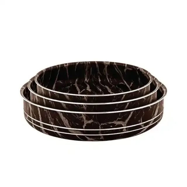 Bonera Oven Tray Brown Set 3Pcs 28-30-32Cm B15432