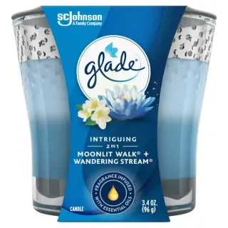 Glade Moonlit Walk & Wandering Stream Scented Candle, 3.4oz
