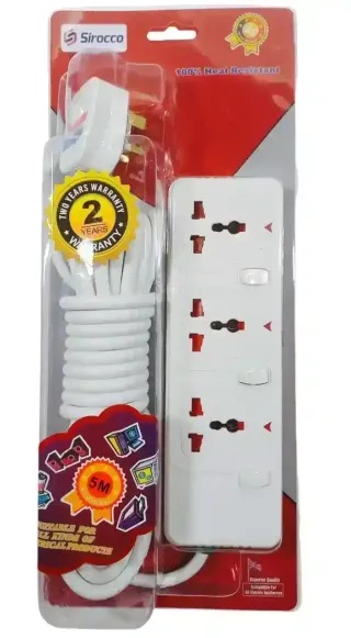 وصلة تمديد سيروكو 3 منافذ 5 م W2903
