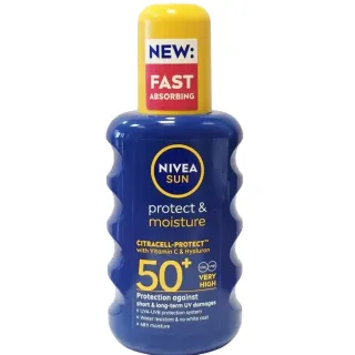 Nivea SUN Protect & Moisture Sun Spray SPF50 Moisturising Suncream Spray 200ml