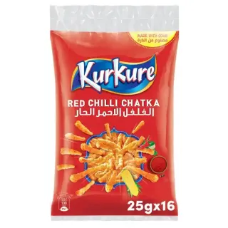 Kurkure Red Chili Chatka Puff, 16x25g