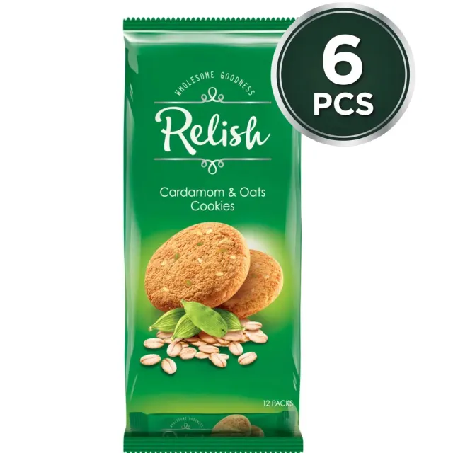 Relish Cardamom & Oats Cookies 42gx72 Pieces
