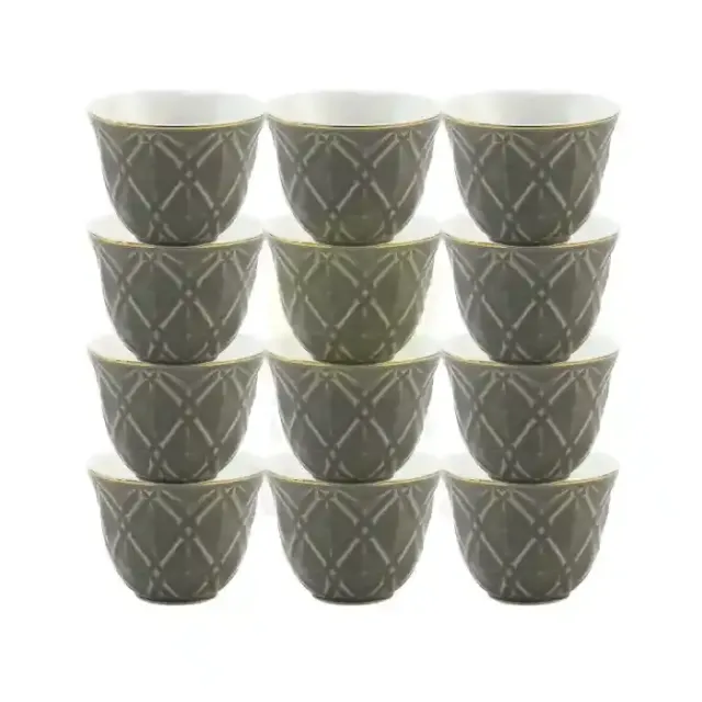 DECOPOR COFFEE CUP &SAUCER SET 12PCS 032
