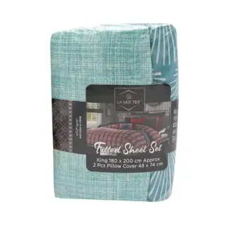 FTD BED SHEET KING with PILW CVR 180X200CM