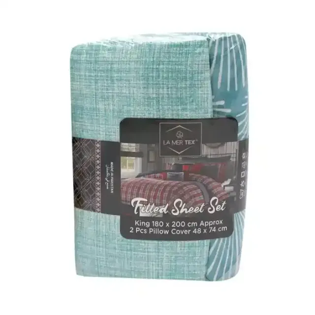 FTD BED SHEET KING with PILW CVR 180X200CM