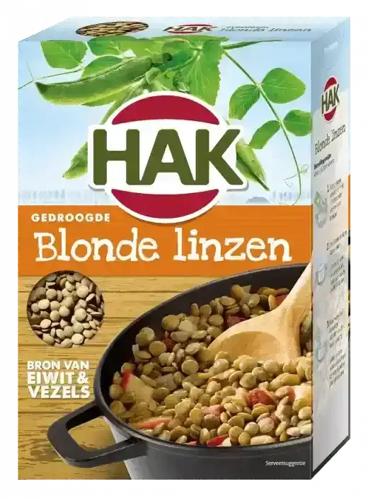 HAK Dried Blonde Lentils, 500g