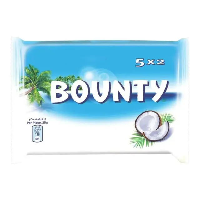 Bounty Chocolate Bar Multi Pack 50gx5 Pieces