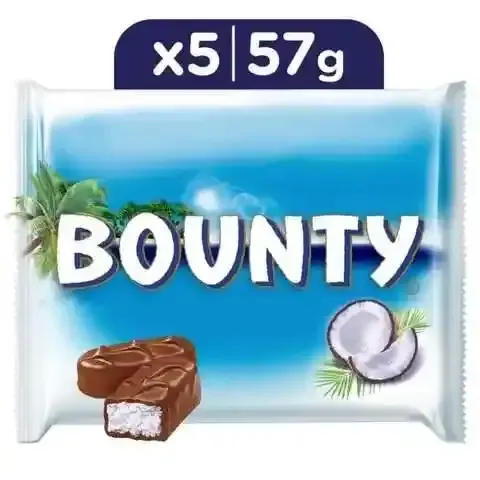 Bounty Chocolate Bar Milk Chocolate 57 g x 5