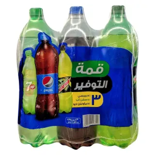 بيبسي صودا بلاستيك متنوع 1.25 لتر × 3 عرض خاص