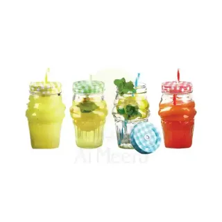 HARMONY Glass Bottle Set 450ml x 4