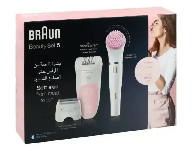 Braun Beauty Set 5 Epilator + FaceSpa Brush + Shaver