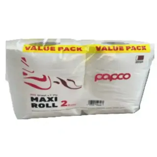 Papco Maxi Roll Tissue 300 Sheets 2-Ply x 2 Rolls Special Price