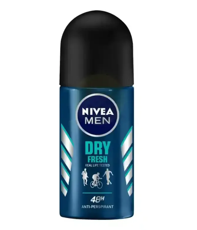 Nivea Men Dry Fresh Antiperspirant Roll-on for Men Antibacterial Protection 48H Long-Lasting 50ml