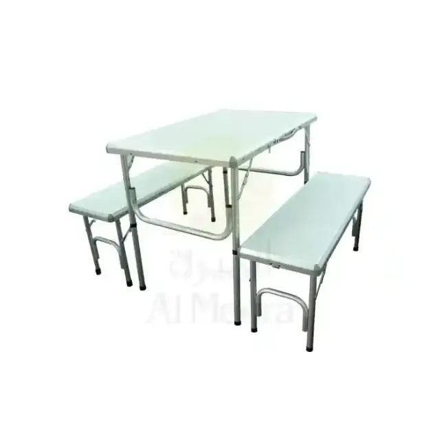 Campmate Table Aluminum with Chairs 2 Pcs