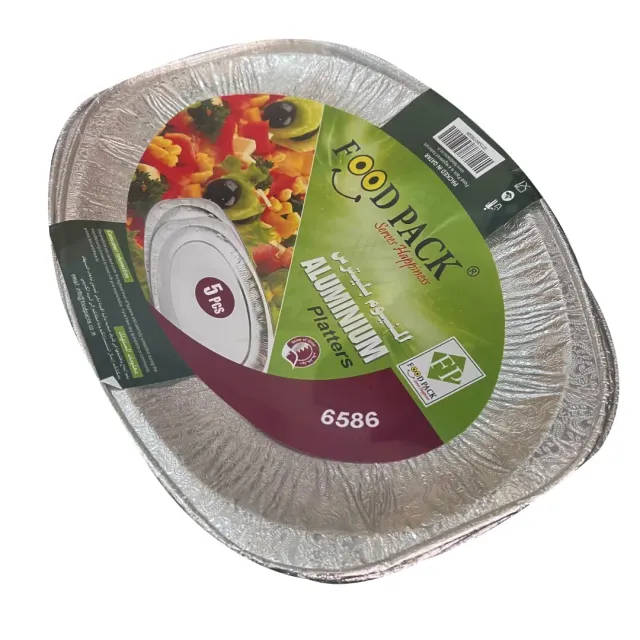 Food Pack Aluminum Majlis Plate 5 Pcs 6586