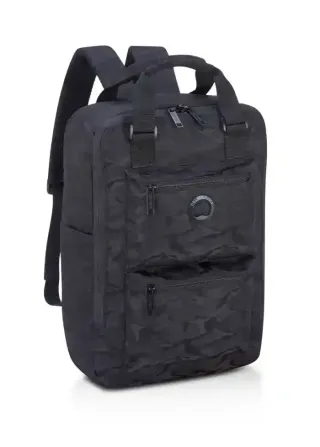Delsey Citypak Backpack, 15.6 Inches, Black, Model C.Flge