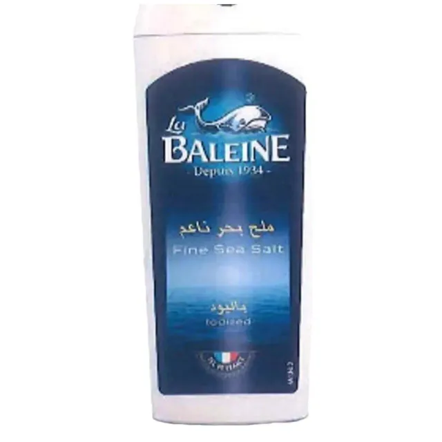 ملح البحر الناعم المعالج باليود لا بالين 125 غرام