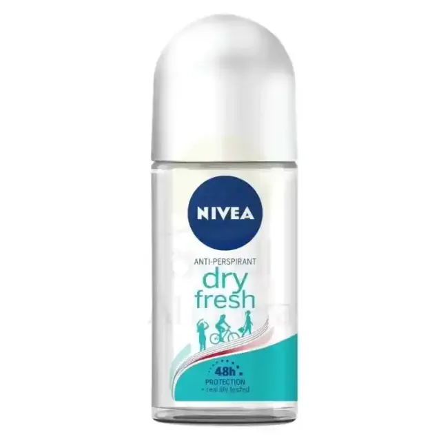 Nivea Dry Fresh Antiperspirant Roll-on for WoMen 48H Sweat & Odour Protection Antibacterial 50ml