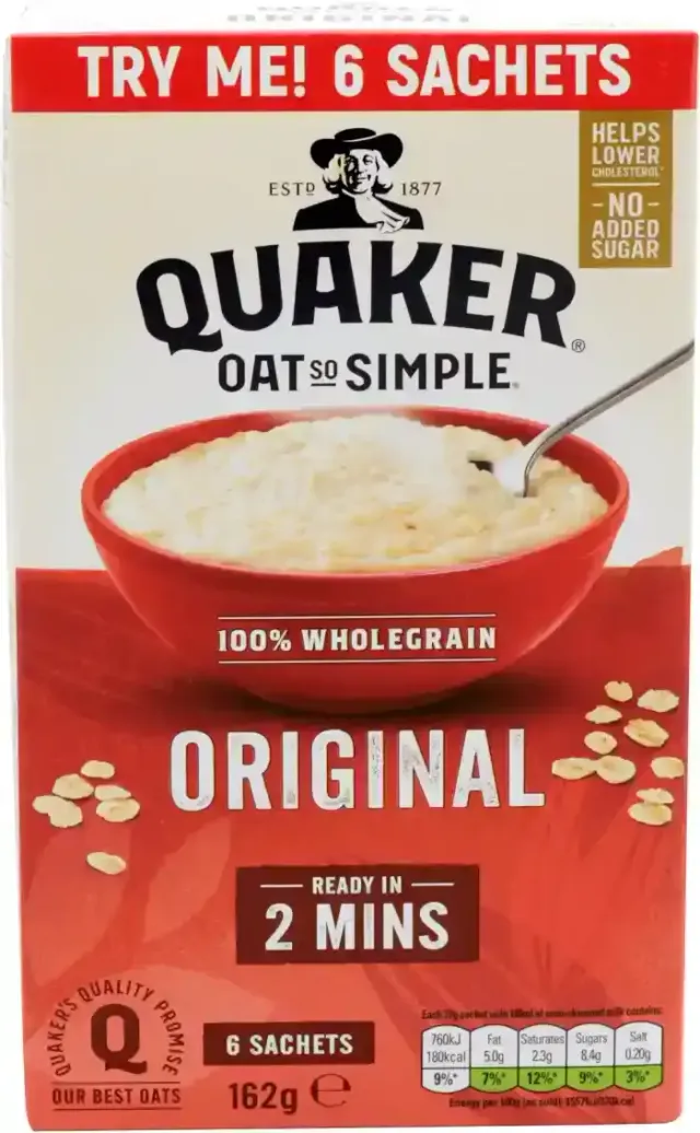 Quaker Oat So Simple Original Porridge 27g x 6
