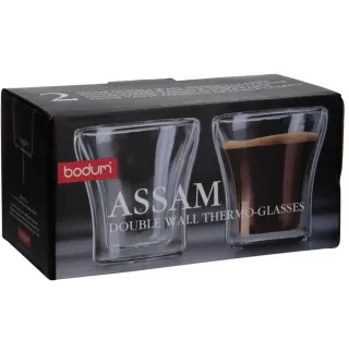 Bodum Assam Double Wall Glass Set 100mlx2 Pieces