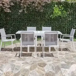 طاوله طعام 6 كرسي + طاولة