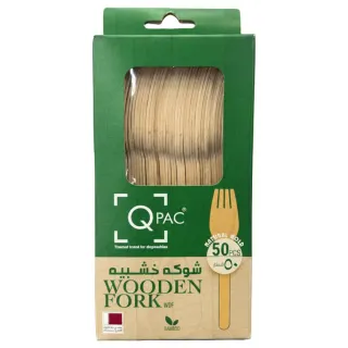 QPAC Wooden Fork WDF 50 Pieces
