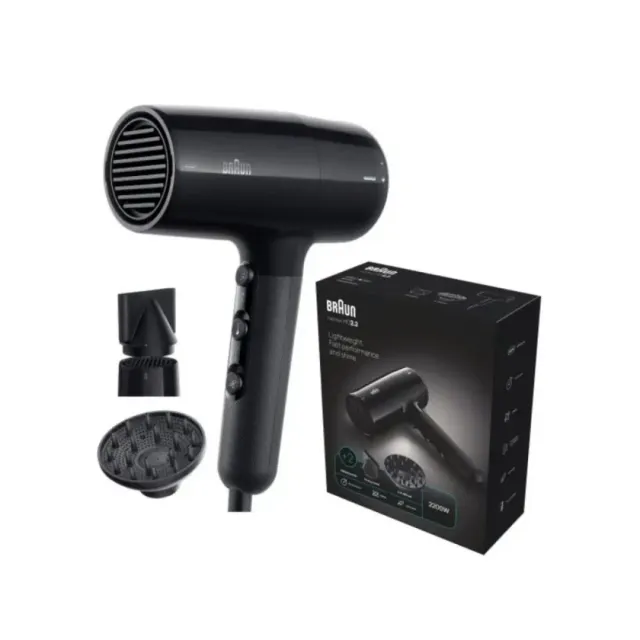 Braun Ionic Hair Dryer HD225SDE 2200W Black