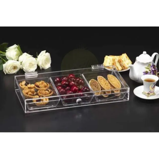 فاج صندوق حلوى أكريليك 3أقسام