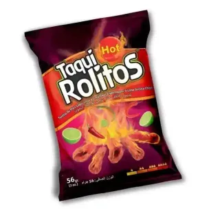 Taqui Rolitos Hot Chilli Pepper & Lime Tortilla Chips 56 g