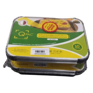 Qpac Aluminum Container with Lid Pack of 20