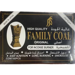Family High Quality Original Coal For Incense Burner 60 Pieces