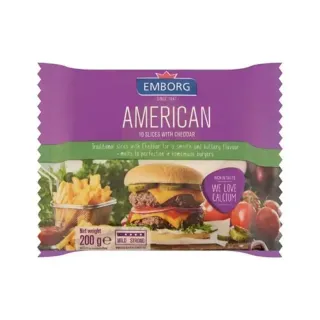 Emborg American Cheddar Slices 200g