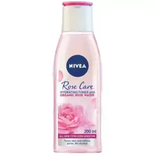 مسطح الوجه Nivea Rose Care المرطب مع تقنية ميسيلار العضوية من ماء الورد خال من الكحول 200 مل