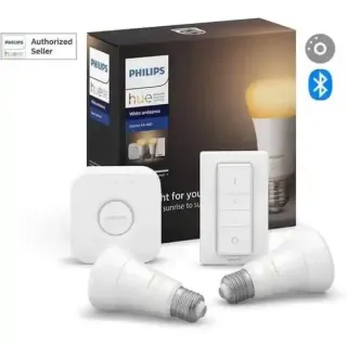 Philips Hue White Ambiance LED Smart Bulb Starter Kit