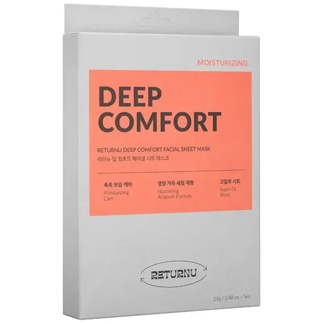 Returnu Deep Comfort Facial Sheet Mask Assorted 25g